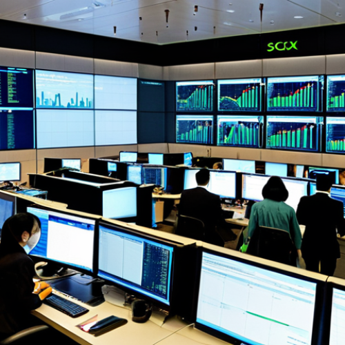 Home 10 **
"A bustling scene at the Singapore Exchange (SGX), featuring traders in professional attire, fully clothed, working at their desks. The environment is a modern trading floor with screens displaying financial data. Safe for work, appropriate content, perfect anatomy, natural proportions, professional setting, high quality."
**